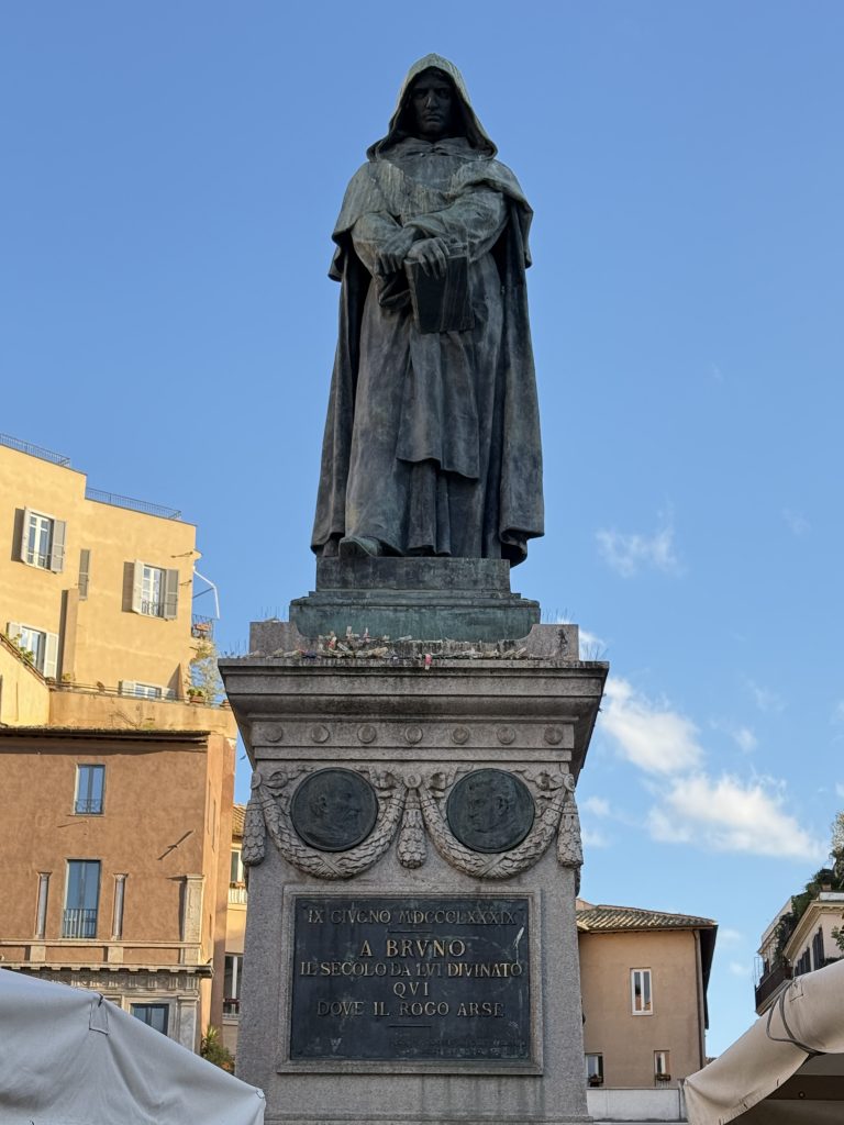 Giordano Bruno, am 17. Februar 1600 verbrannt für sein nicht Zurückweichen, für seine Standhaftigkeit in der Sache